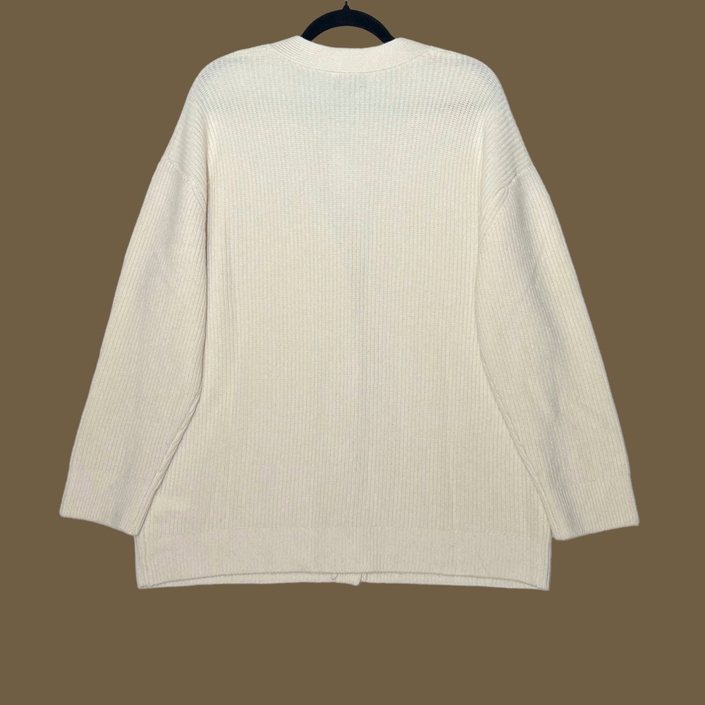 Quince Cream Ribbed Button-Up Cardigan - Picture 8 of 16